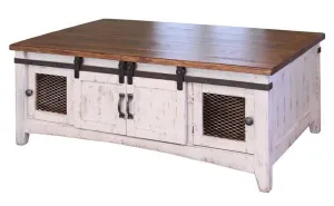 PUEBLO WHITE COFFEE TABLE