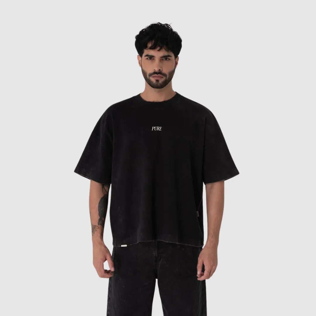 Pure Black Heraldic Portrait T-Shirt