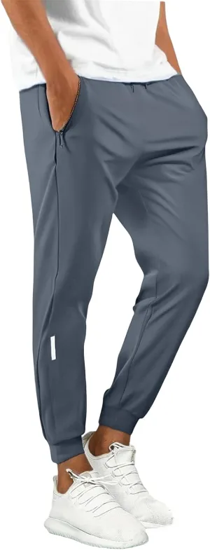 Quick Drying Pants for Men Women Unisex Ultra Stretch Active Zipper Pockets Lightweight Breathable Casual Joggers Pants
