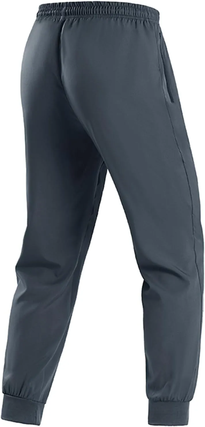 Quick Drying Pants for Men Women Unisex Ultra Stretch Active Zipper Pockets Lightweight Breathable Casual Joggers Pants