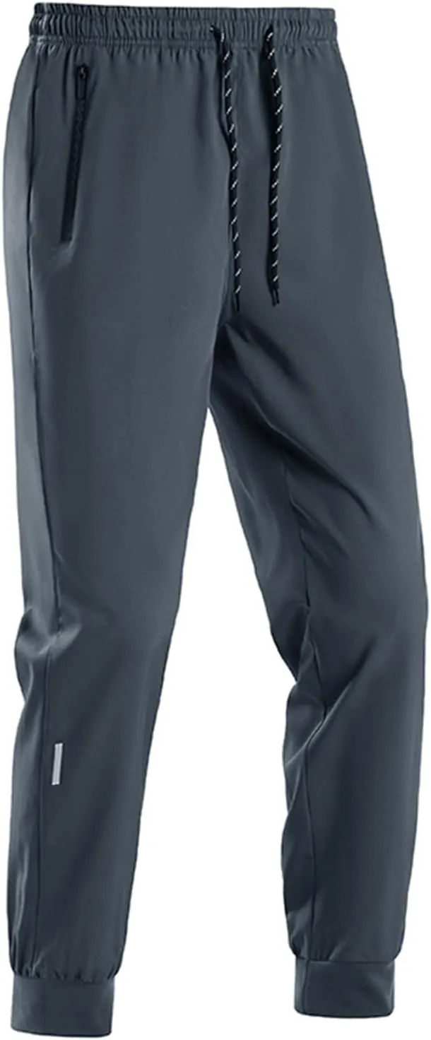 Quick Drying Pants for Men Women Unisex Ultra Stretch Active Zipper Pockets Lightweight Breathable Casual Joggers Pants