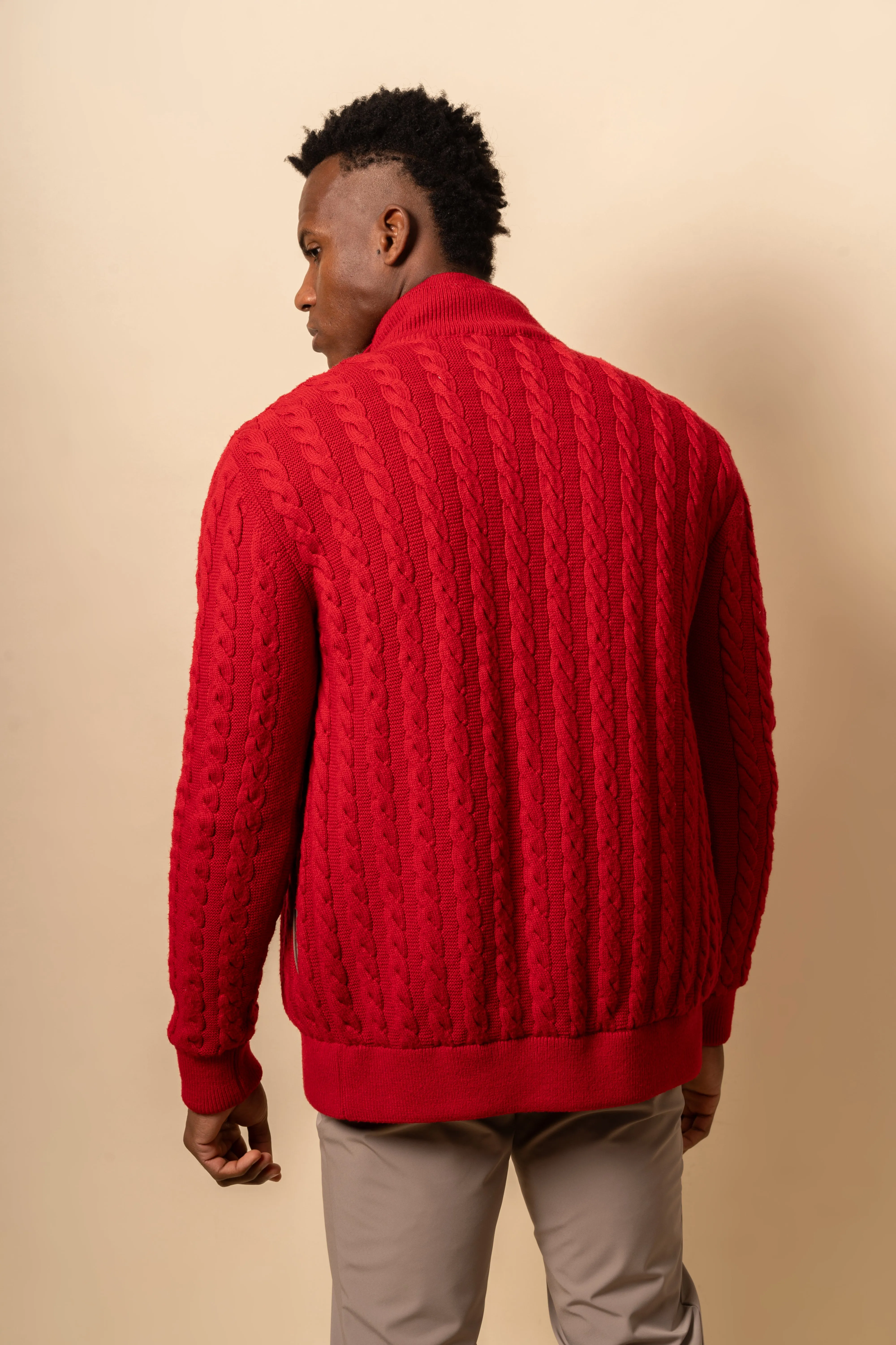 Rex Fur Lined Knit Cardigan