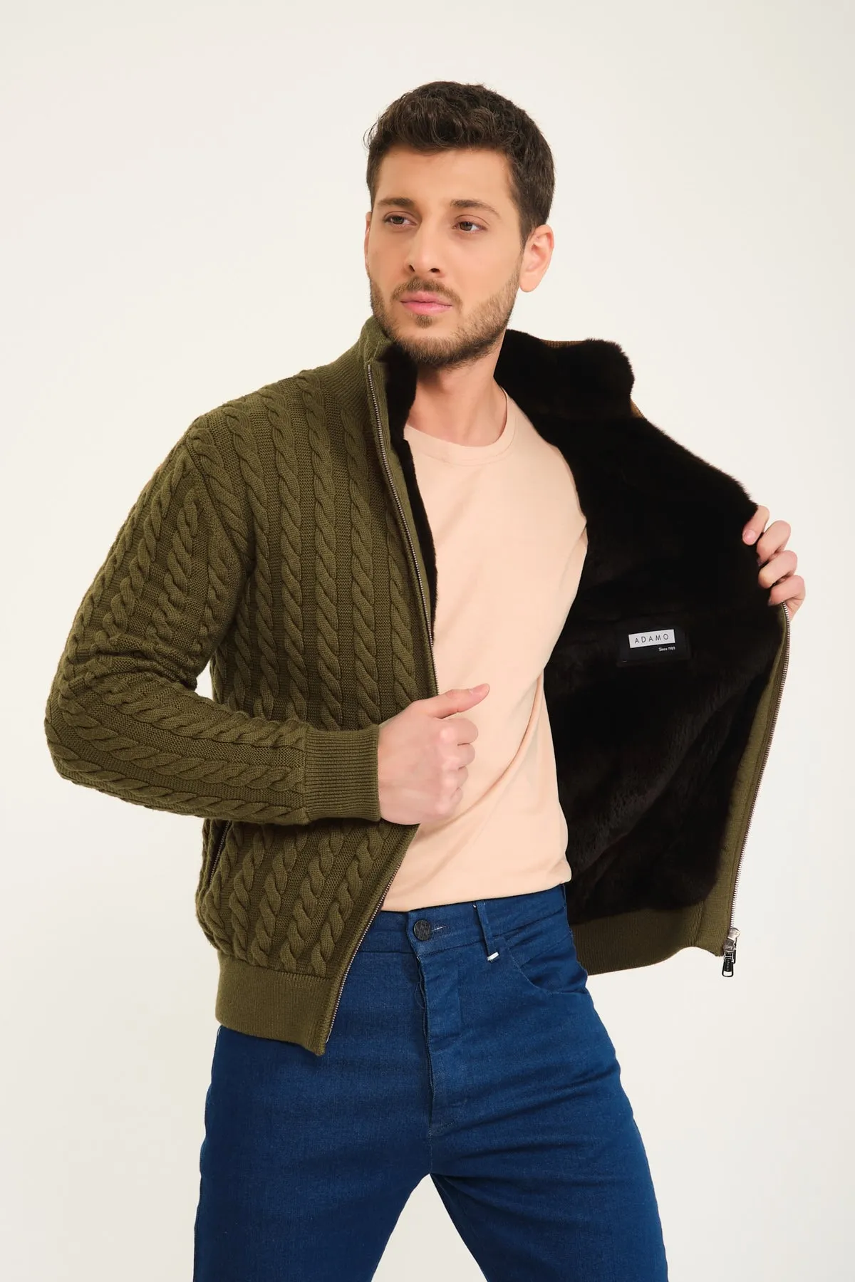 Rex Fur Lined Knit Cardigan