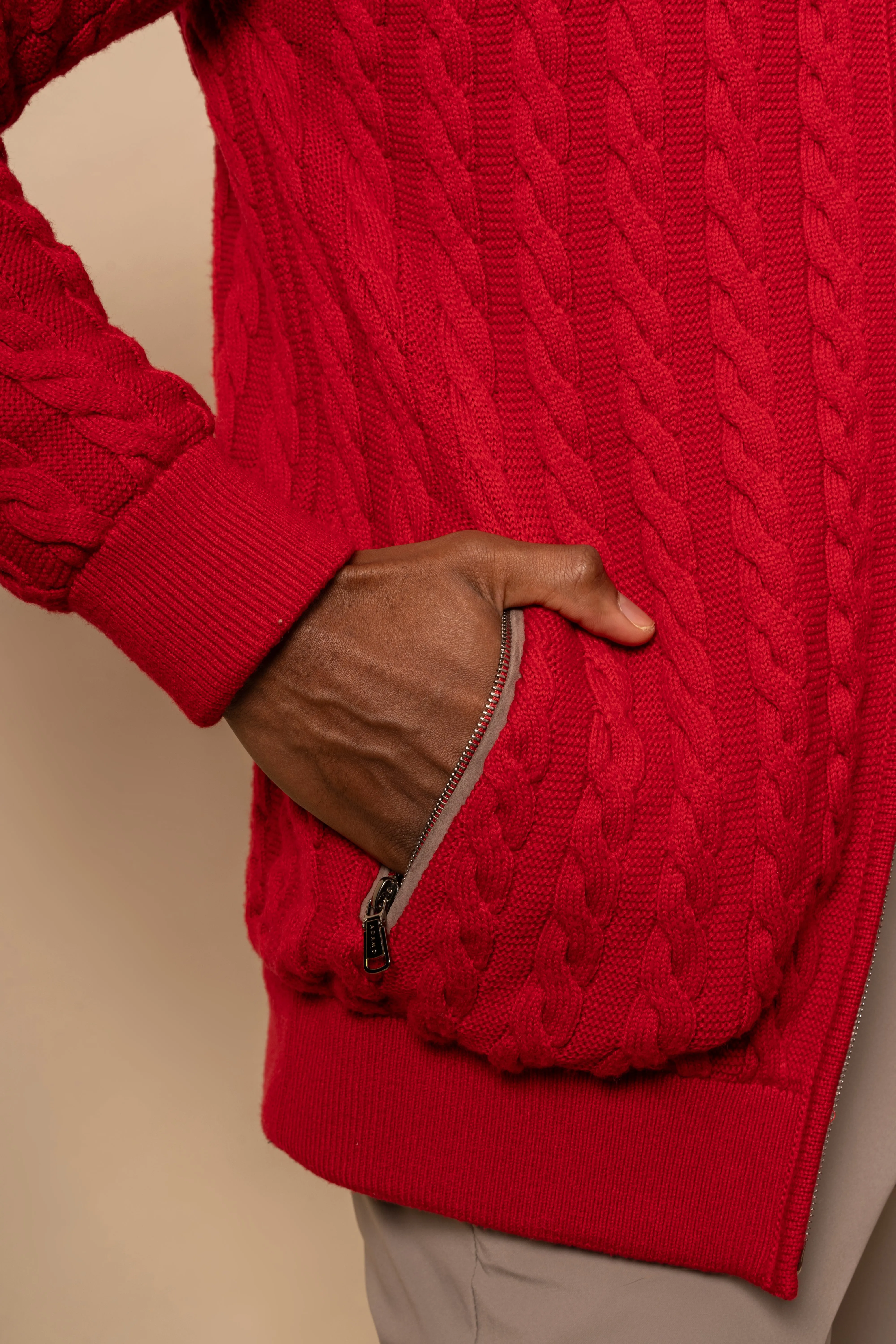 Rex Fur Lined Knit Cardigan