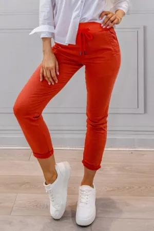 Riley Denim Jogger | Rust