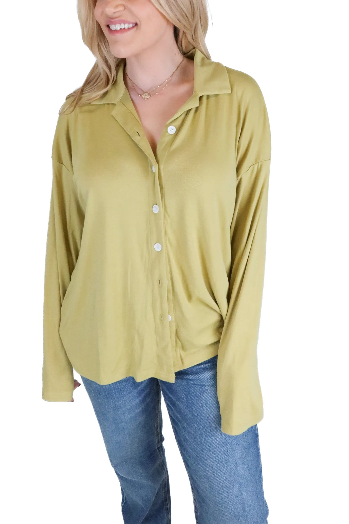 Sabo light green button down (S)