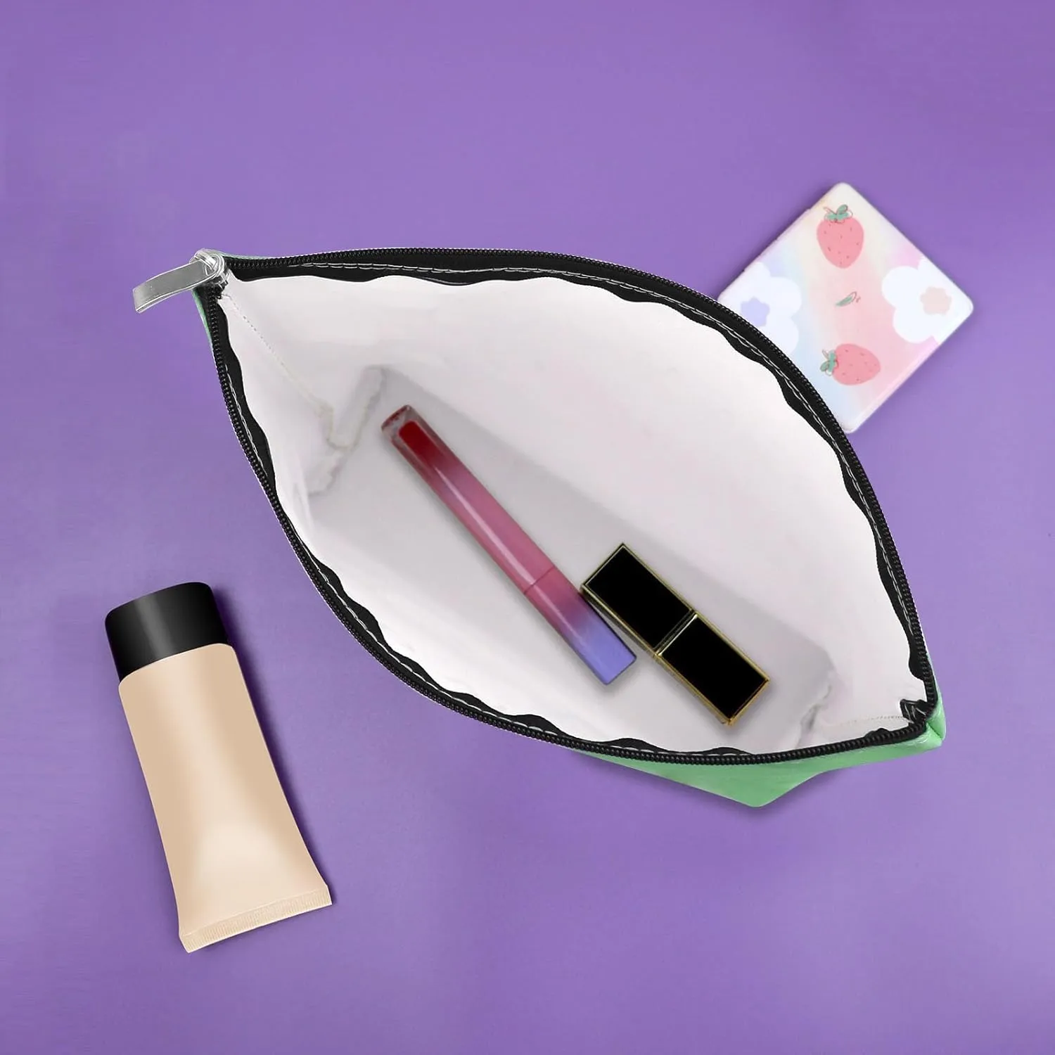 Sazuwu Mahjong Gifts: Green Makeup Bag - Unique Mahjong Themed Items for Women - Grandma, Mom, Aunt, Player Gifts - Travel Pouch