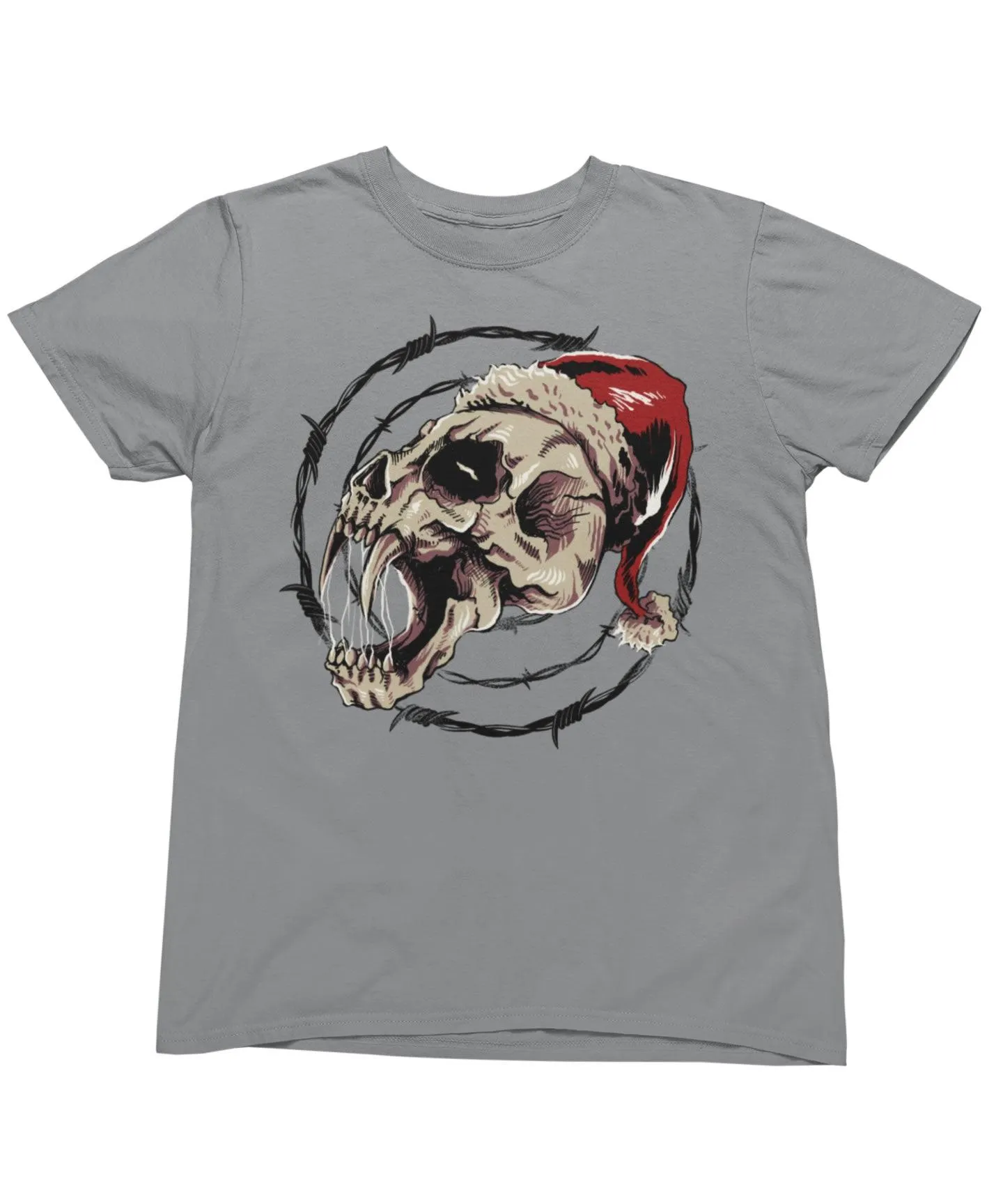 Screaming Skull Santa Unisex Christmas T-Shirt