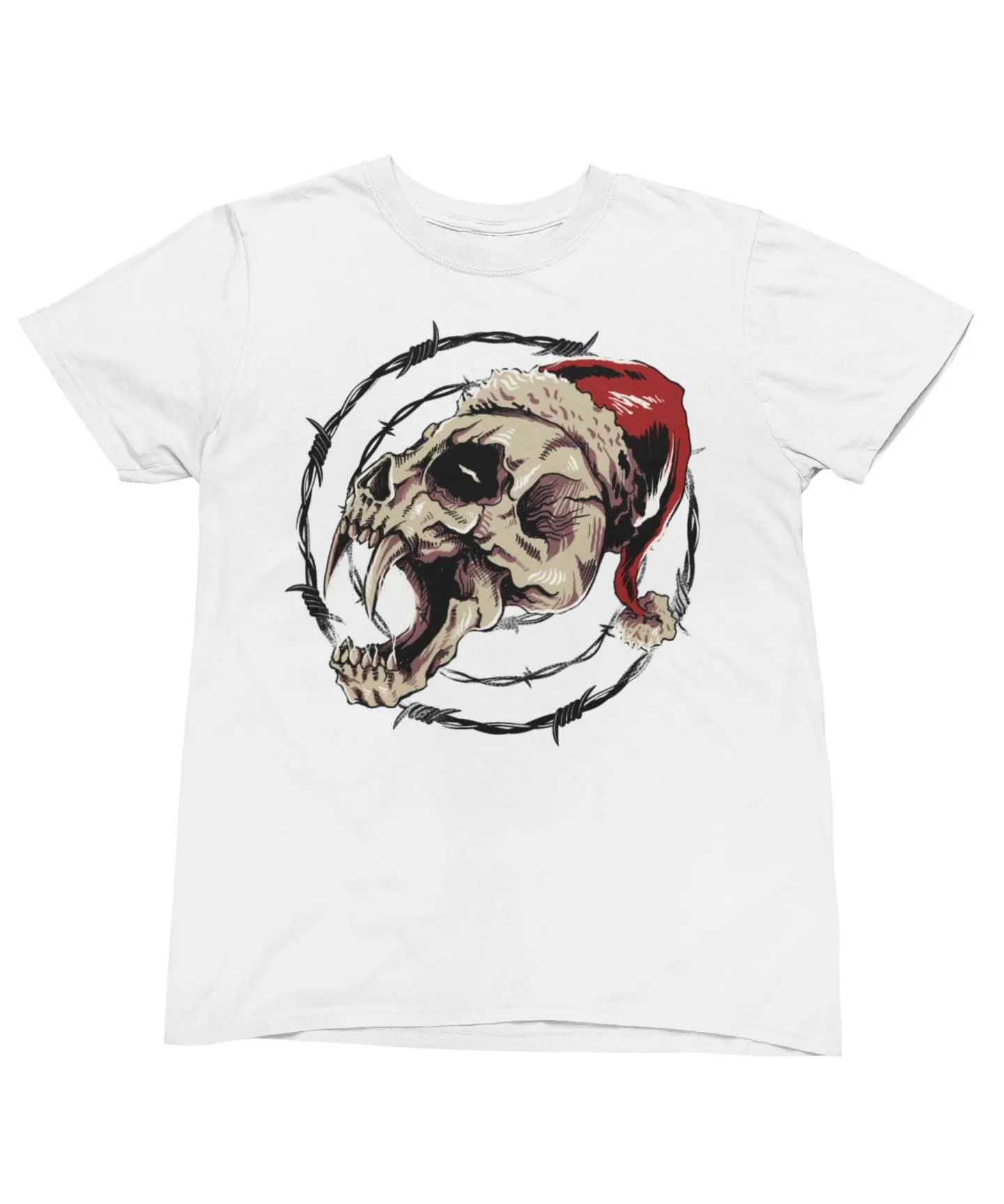 Screaming Skull Santa Unisex Christmas T-Shirt