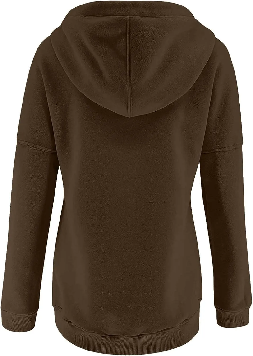 slqdgmryz Hoodies for Women Button Preppy Tunic Sweatshirt Plain Cute Hoodie Drawstring Long Sleeve Pullover with Pockets