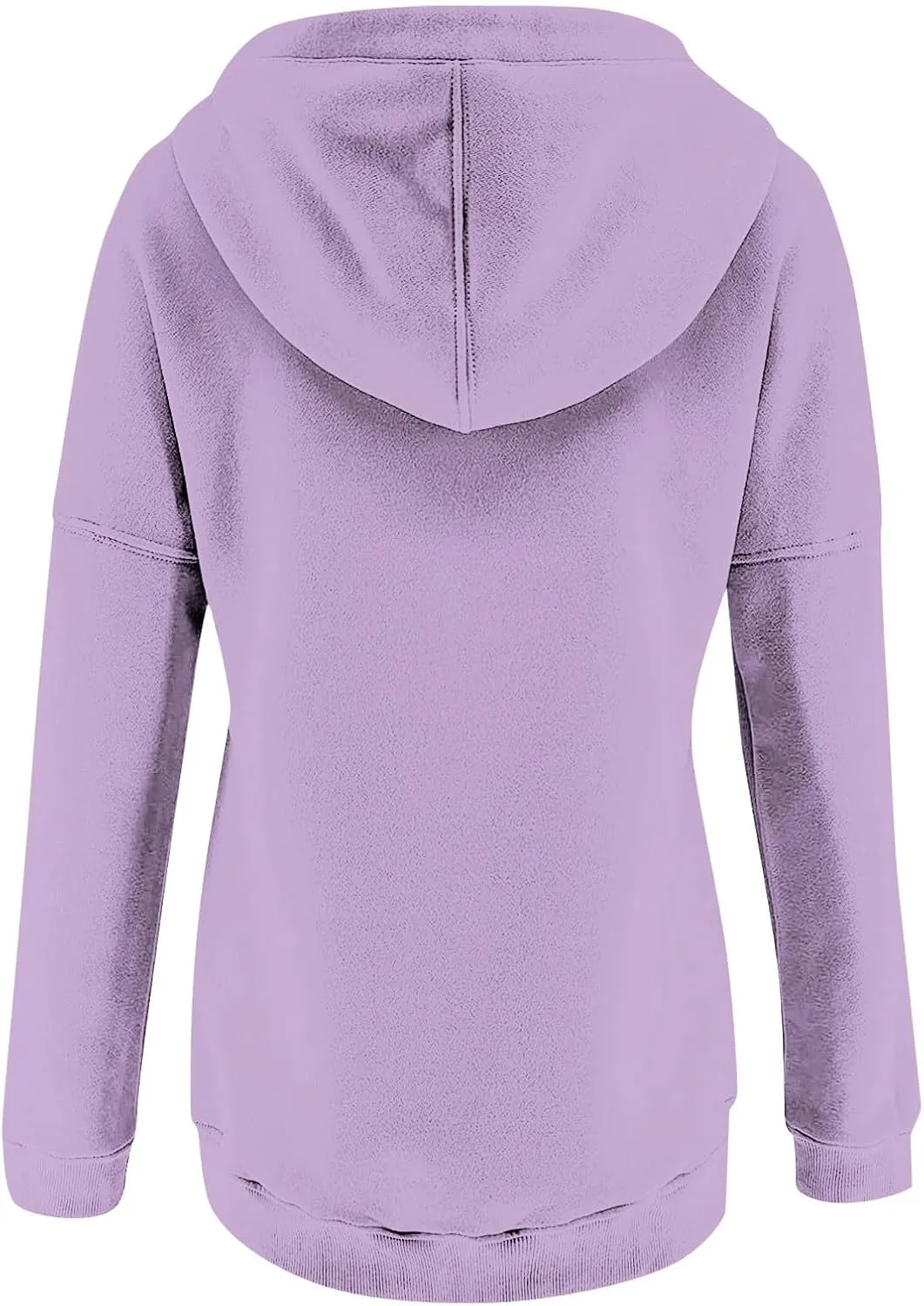 slqdgmryz Hoodies for Women Button Preppy Tunic Sweatshirt Plain Cute Hoodie Drawstring Long Sleeve Pullover with Pockets