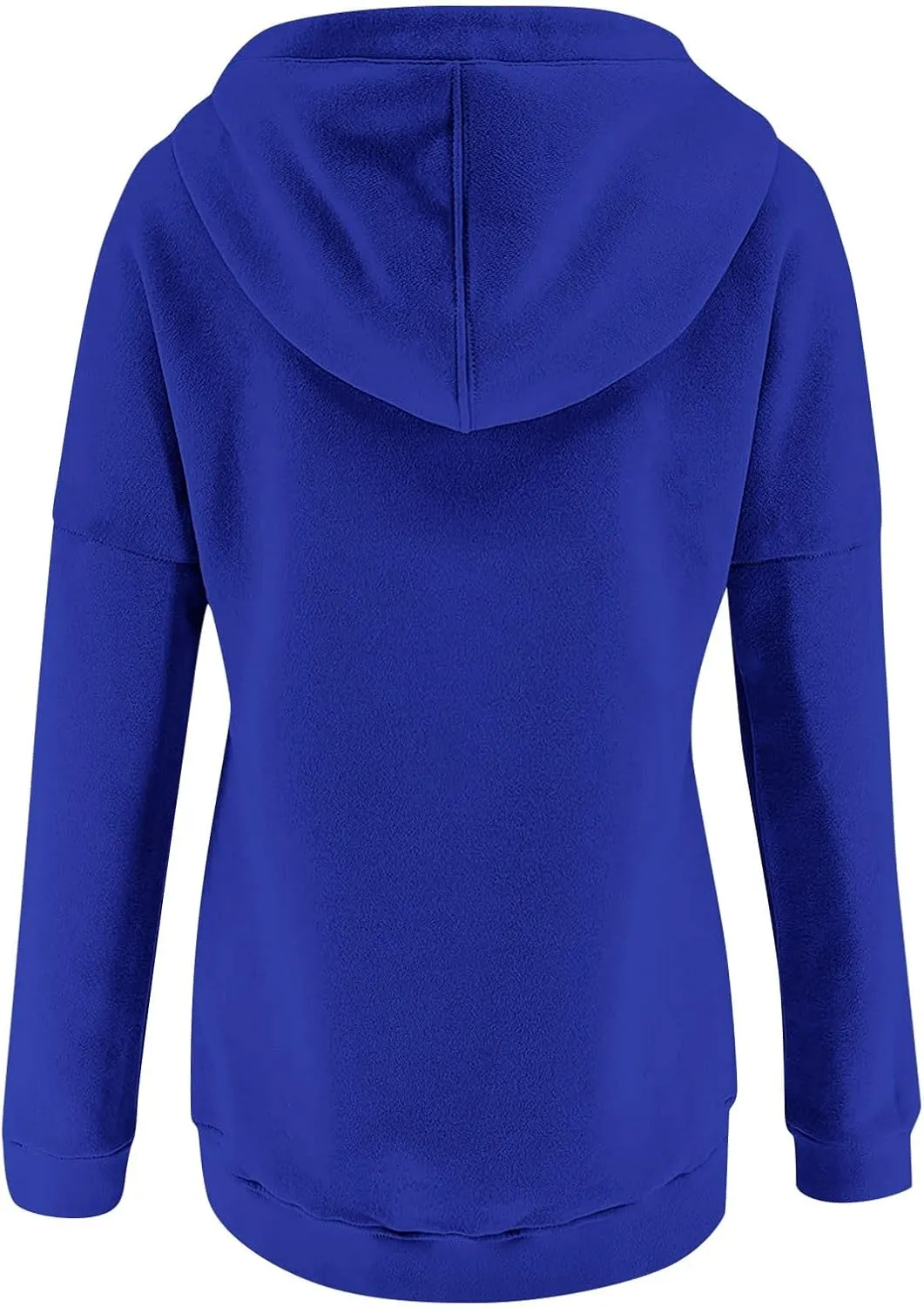 slqdgmryz Hoodies for Women Button Preppy Tunic Sweatshirt Plain Cute Hoodie Drawstring Long Sleeve Pullover with Pockets