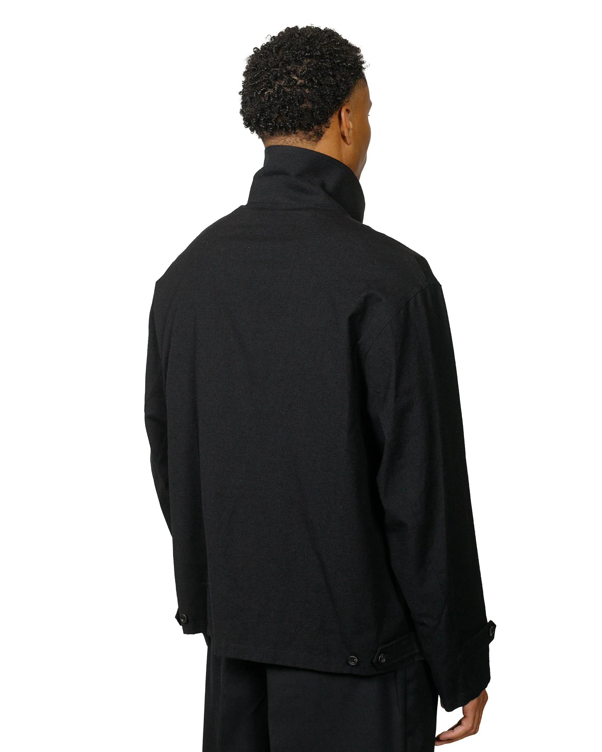 ssstein Silk Nep Cloth Drizzler Jacket Black