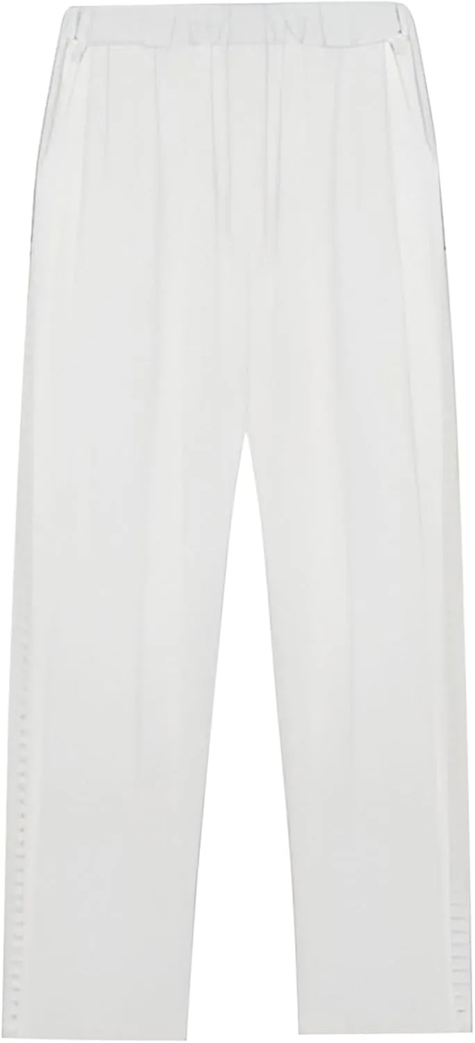 Summer Drawstring Casual Lounge Pant Waistband High Waistband Pocket Pants Side Nine Point Loose Casual