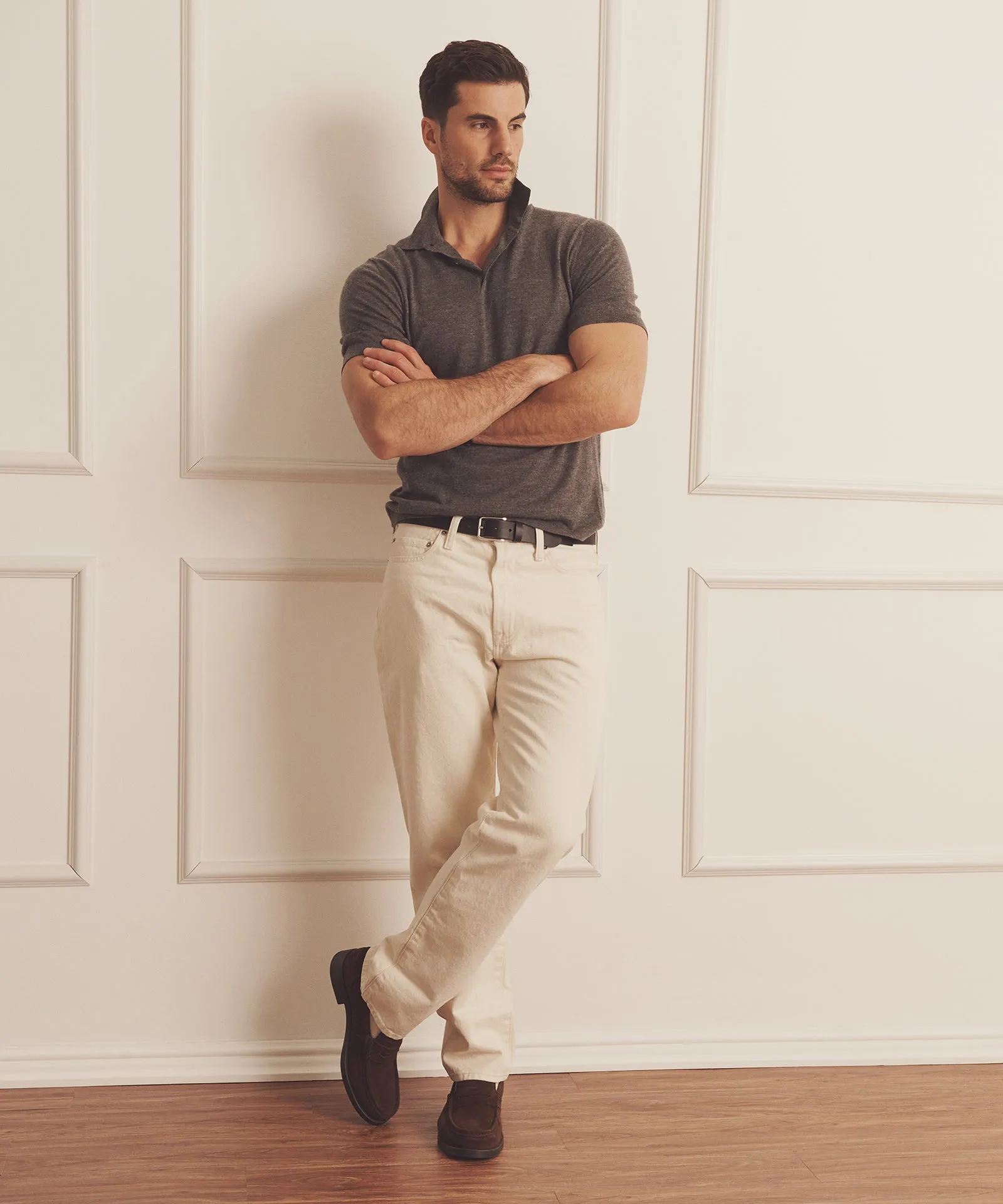 Super Fine Cashmere Short Sleeve Polo
