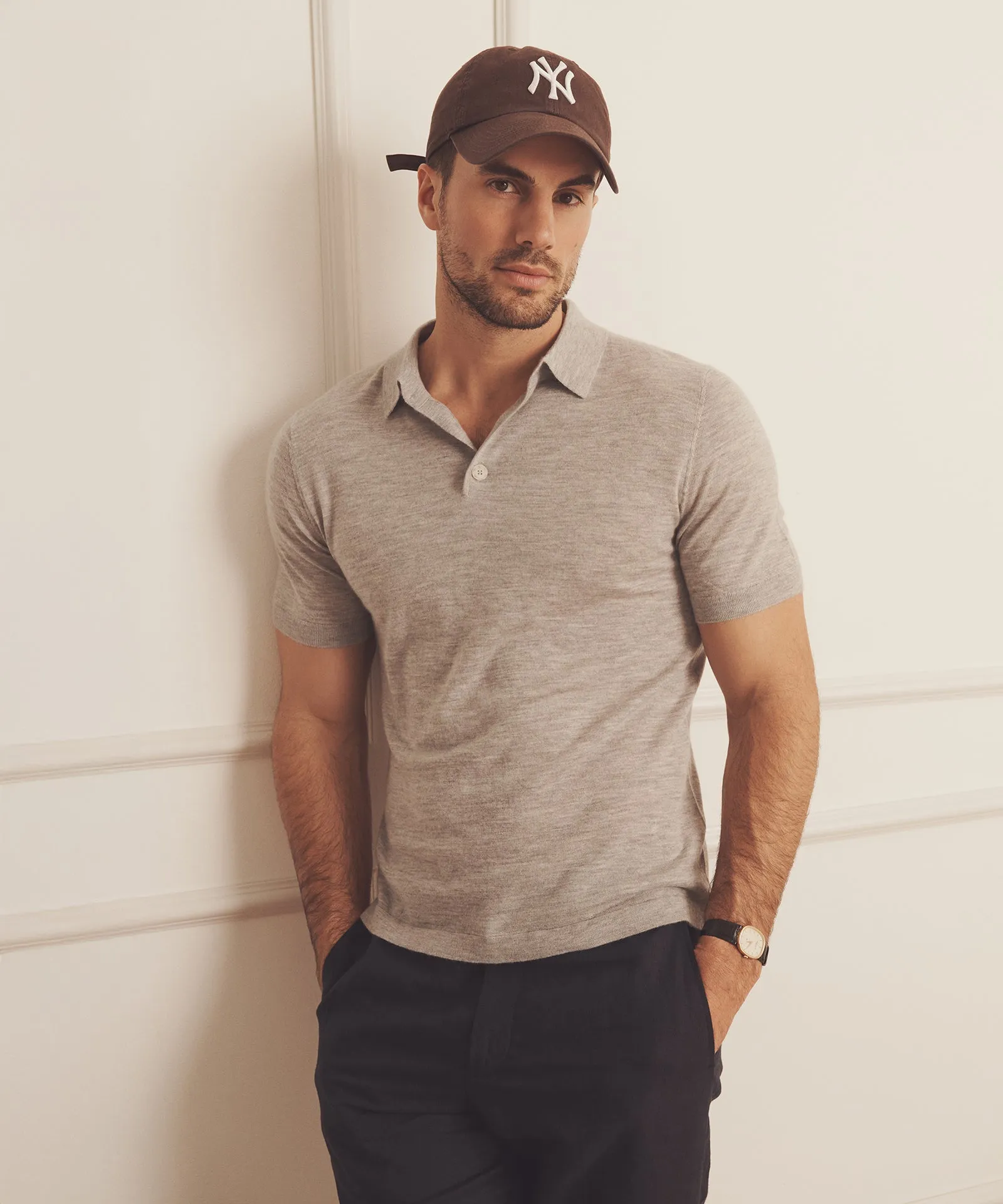 Super Fine Cashmere Short Sleeve Polo