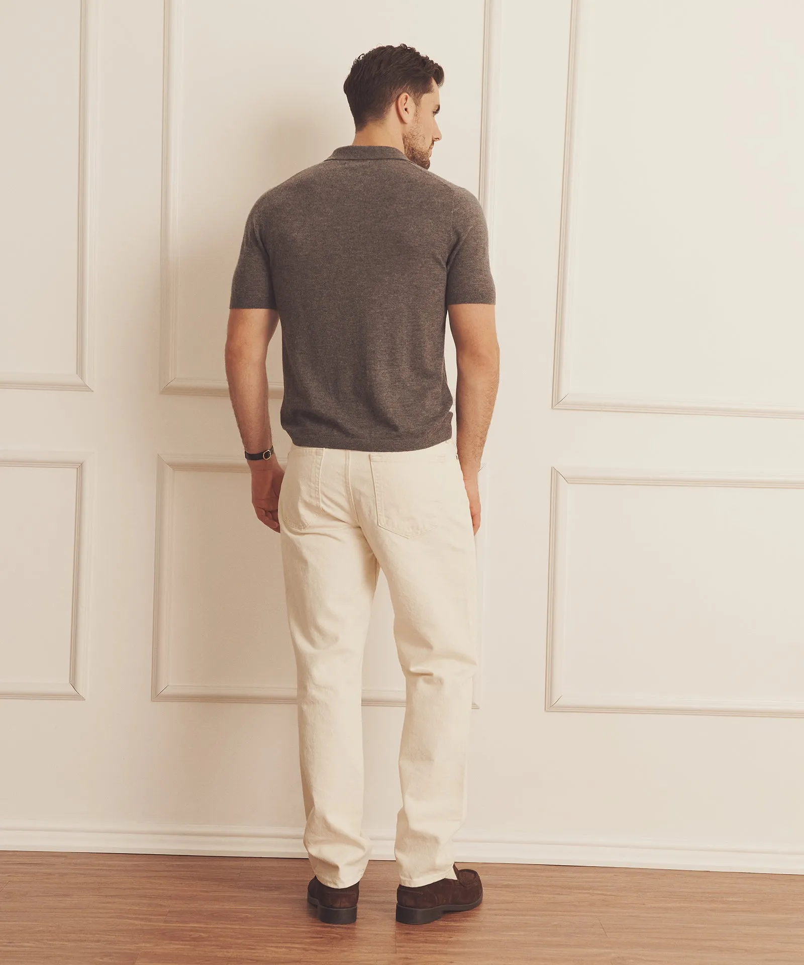 Super Fine Cashmere Short Sleeve Polo