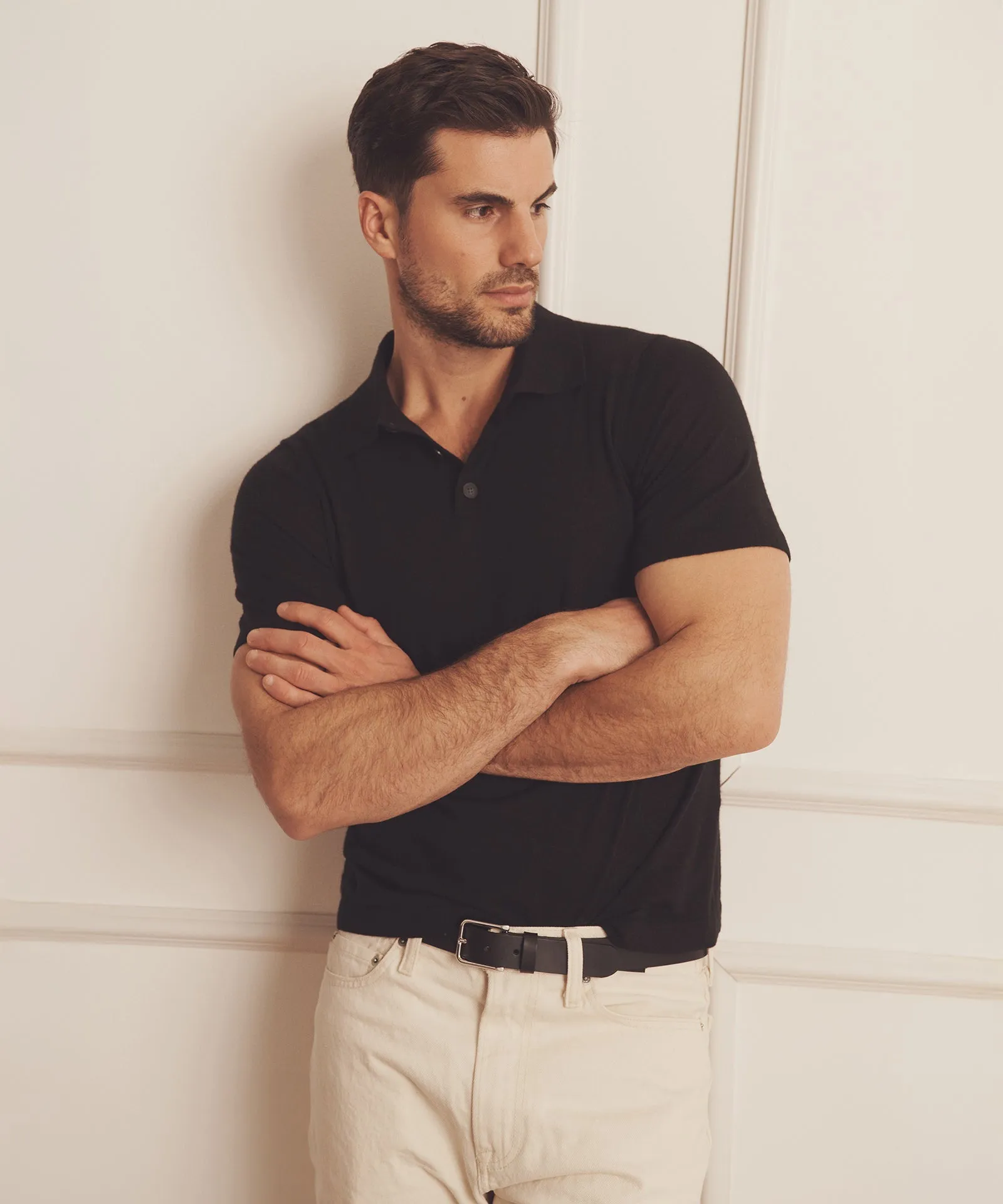 Super Fine Cashmere Short Sleeve Polo