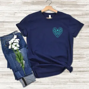 Swedish Heart Navy T-Shirt