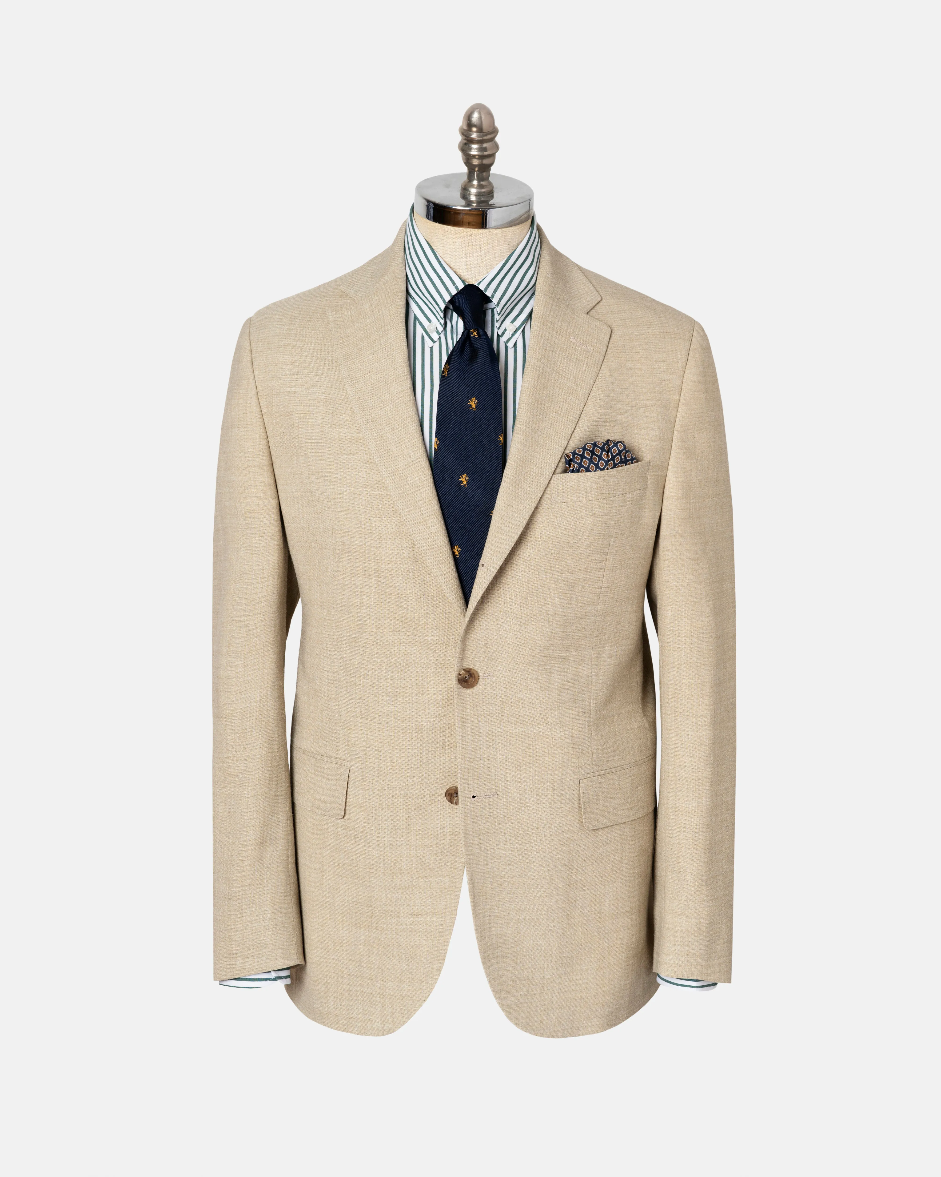 TAN CRASH LINEN SPORT COAT