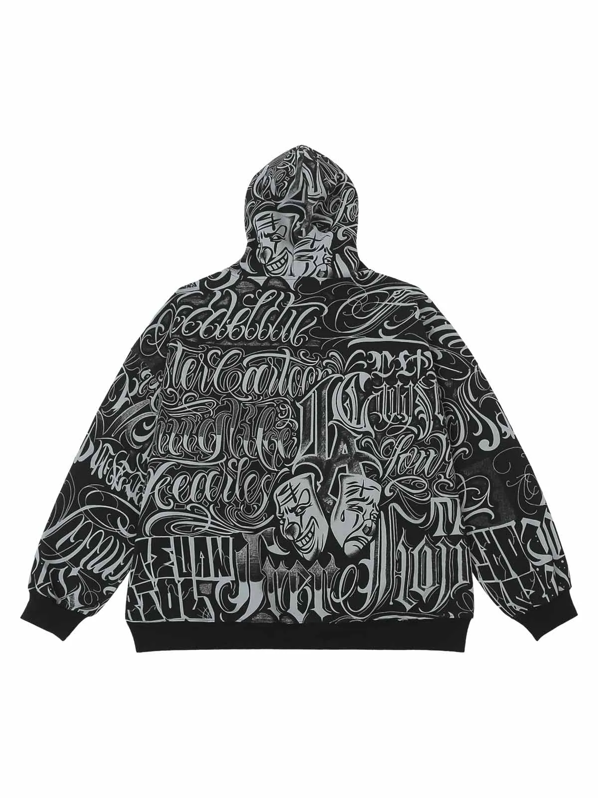Thesupermade Print Oversized Hooded Sweatshirt