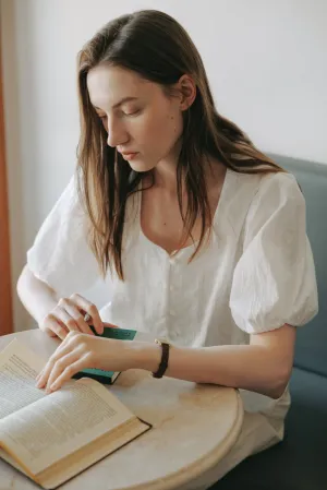 Tulip Blouse -- Embroidered Cotton