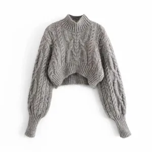 TURLE NECK PULLOVER KNITTED SWEATER