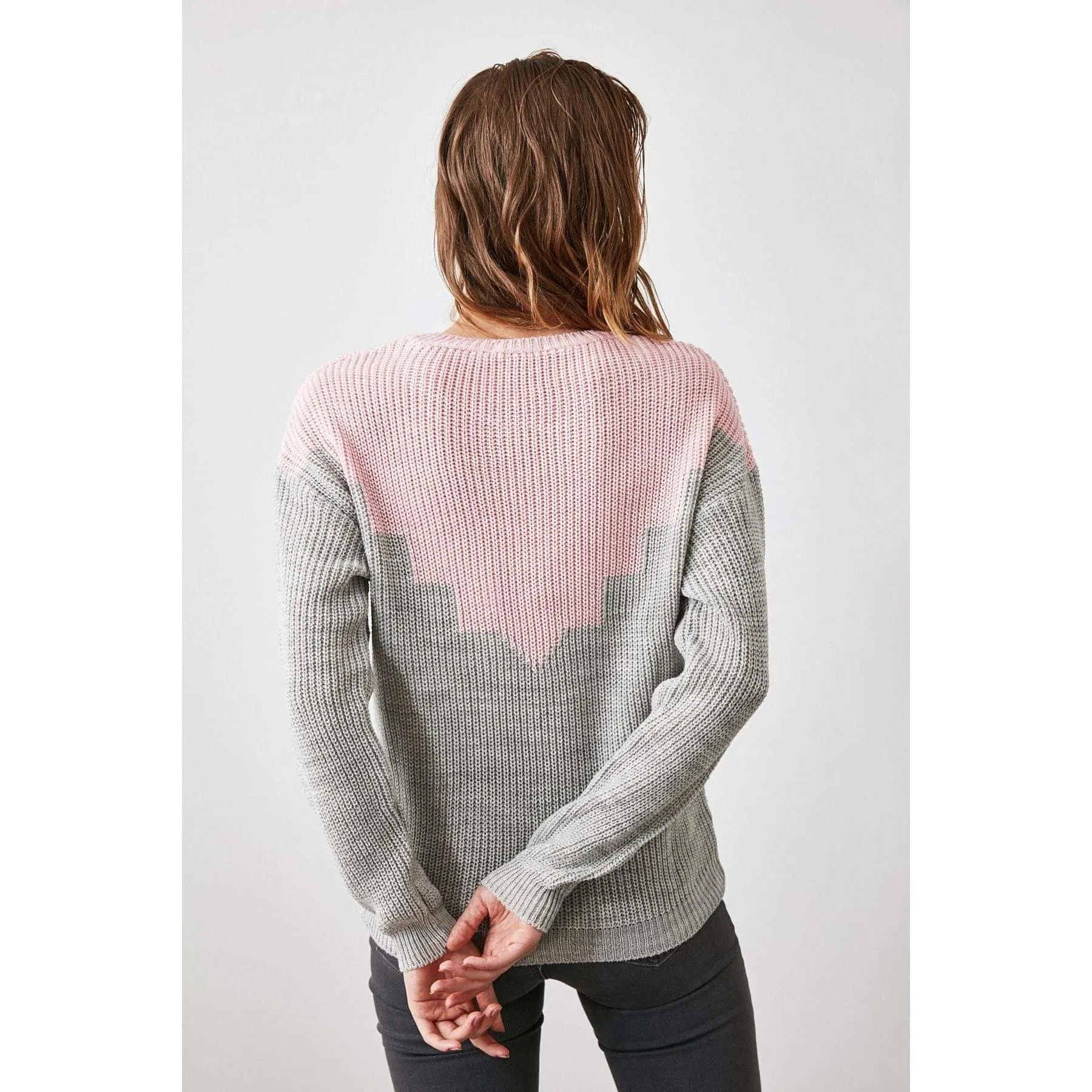 Two Color Women's Knitted Sweater