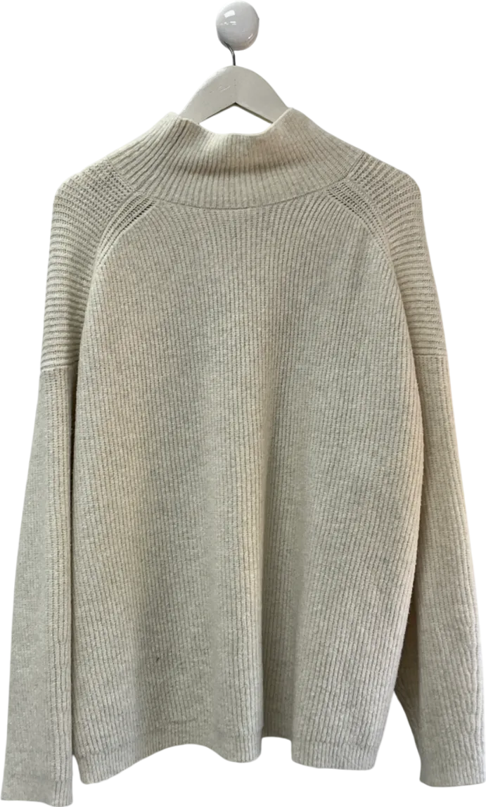 Uniqlo Cream Souffl Yarn High Neck Jumper UK XXL