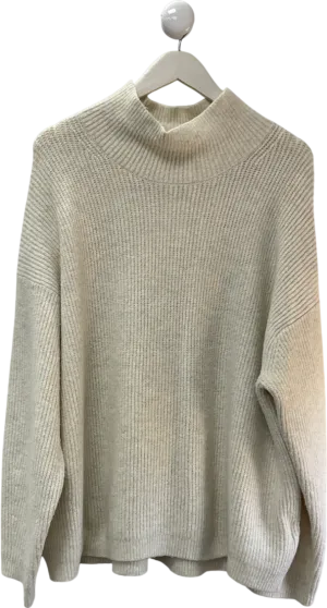 Uniqlo Cream Souffl Yarn High Neck Jumper UK XXL