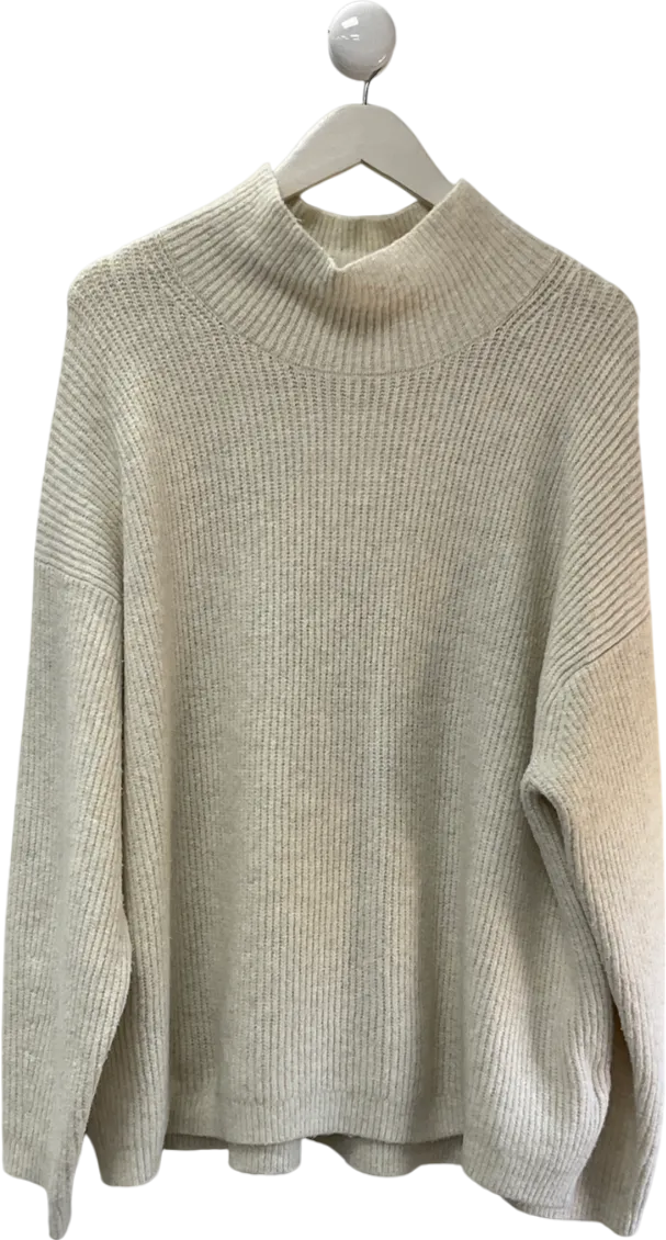 Uniqlo Cream Souffl Yarn High Neck Jumper UK XXL