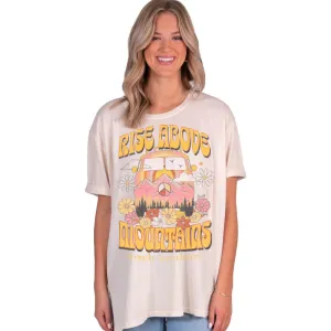Vanilla Acid Wash White Oversized Short Sleeve Shirt