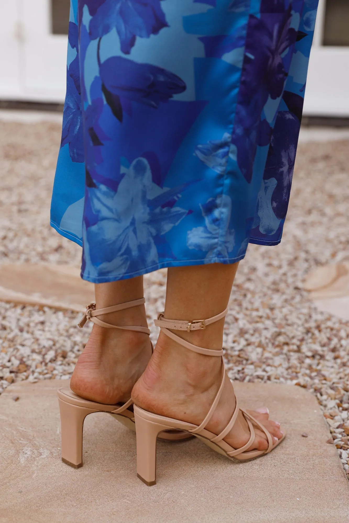 VERALI Kindred Strappy Block Heels Nude Smooth