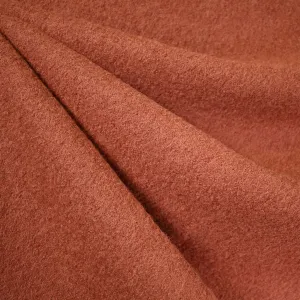 Vibrant Boiled Wool Coating Terracotta