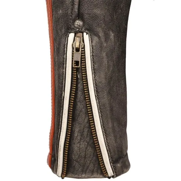 Vintage Indian Skull Leather Jacket - Classic Biker Style