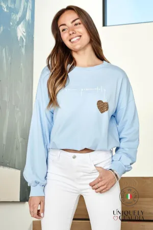 Vivere Con Passione Sequined Heart Top