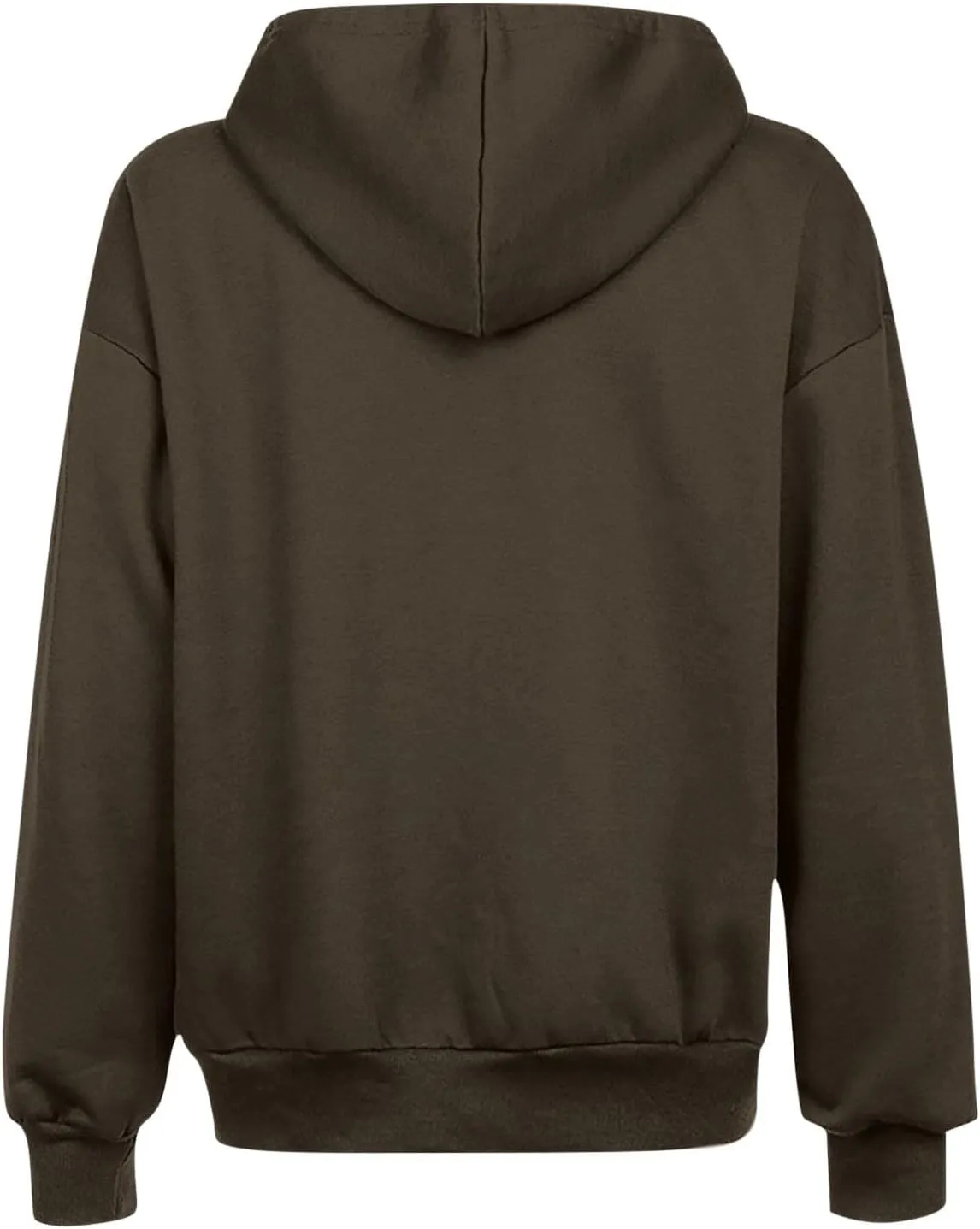 Women Hooded Full Zip Drawstring Sweatshirts Long Sleeve Oversized Casual Lightweight Jacket Winter Fashion Outfits