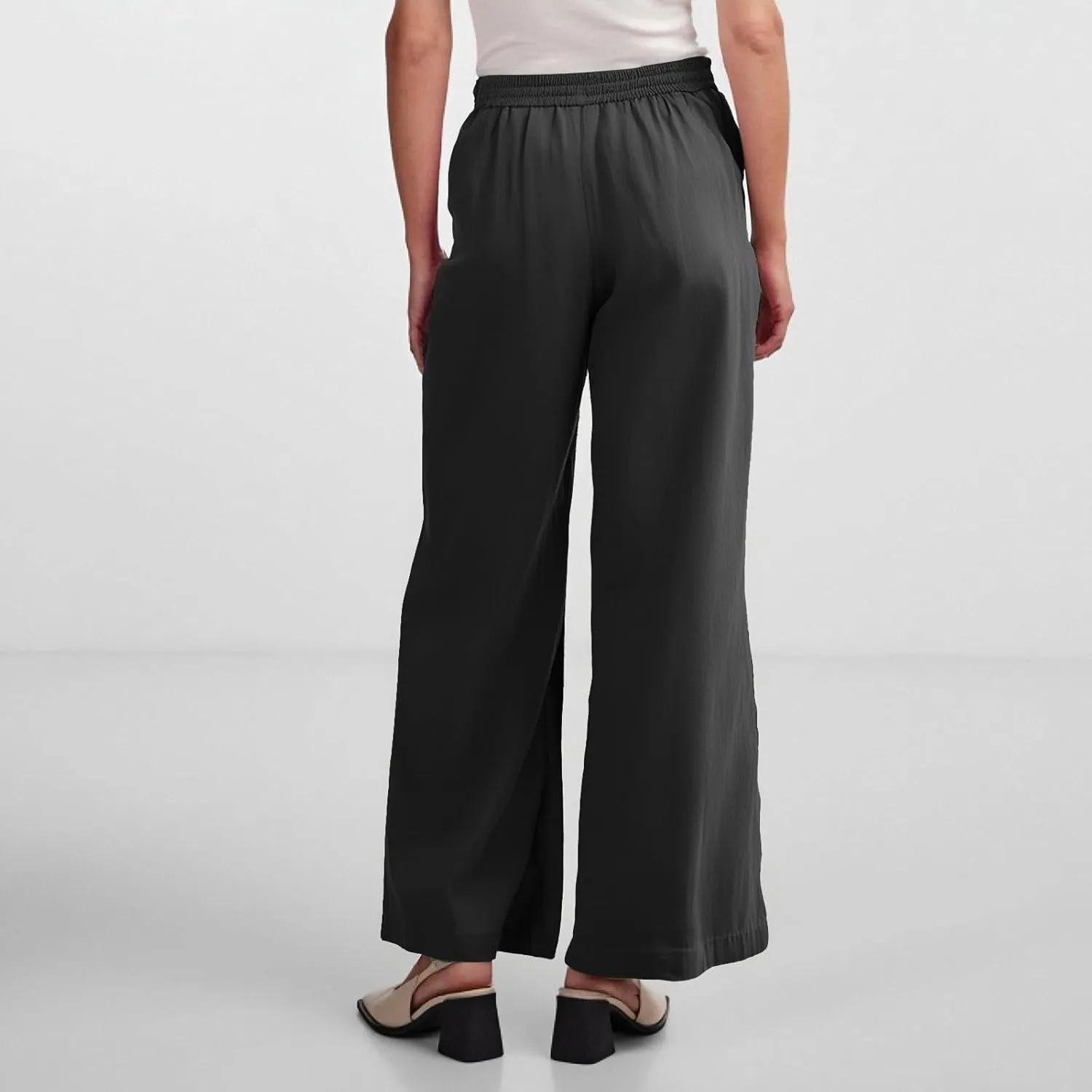 Womens Sweatpants Wide Leg Linen Pants Summer Drastring Adjustable Palazzo Pants Lounge Pants with Pockets