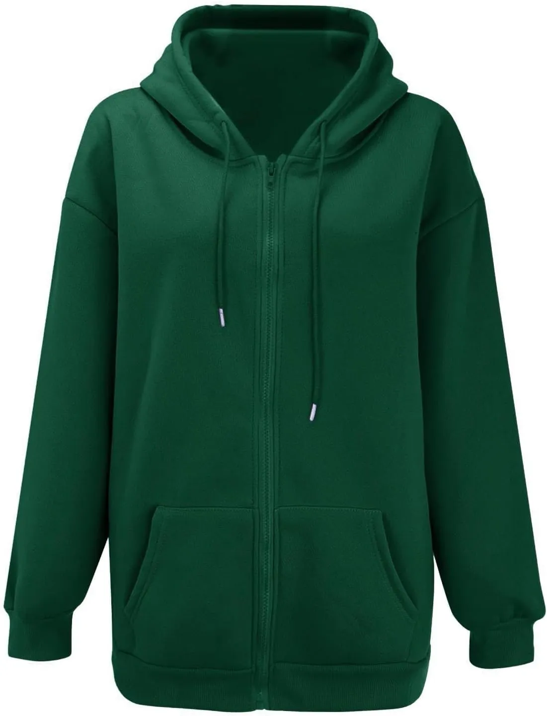 Zip Up Hoodie Women Oversized Sweatshirt Fleece Jackets Long Sleeve Shirts Fall Fashion Preppy Outfits for Women